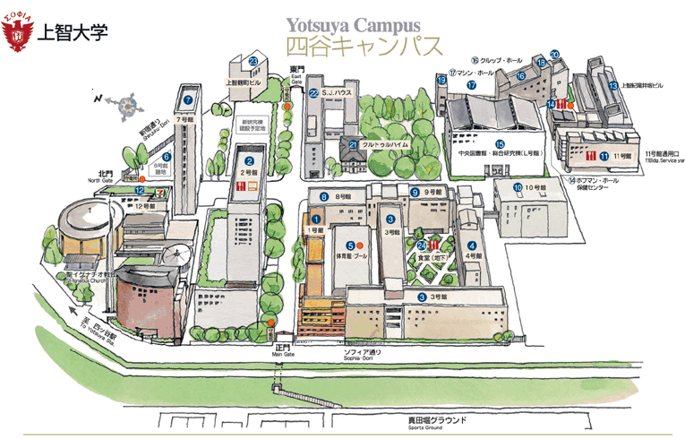Yotsuya Campus Map